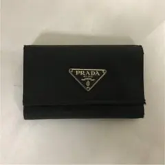 本物プラダPRADA本革ナイロンサフィアーノレザー６連キーケース鍵カギキーリング