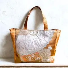 和風刺繍トートバッグ　おばあちゃん作