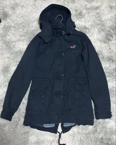 HOLLISTER フード付モッズコート M 紺
