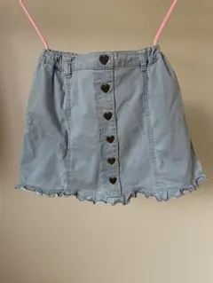 エニファム　デニムスカート ハートボタン付き140