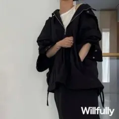 willfully ハーフジップ 定価1.6万円 ナイロントップス 袖取り外し