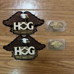 HOG ハーレーダビッドソン ワッペン ピンズ ロゴ エンブレム バイク