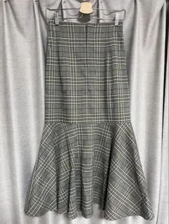 極美品　ADAM ET ROPÉ チェックマーメイドスカート