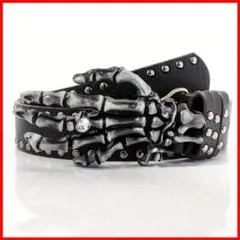 ベルト スタッズ ドクロ ユニセックス レザー パンクロック ストリートy2k