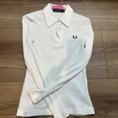 FRED PERRY 長袖ポロシャツ UK 10 ホワイト