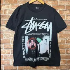 STUSSY 2pac Tシャツ シングル デスロウ ラッパー ブラック - メルカリ