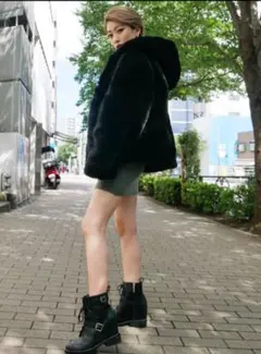 GYDA フーディエコファーコート