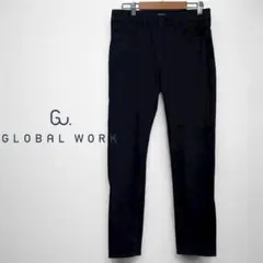 グローバルワーク　モーションテックスキニーパンツ　ストレッチ　ブラック　サイズS