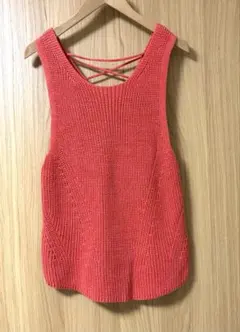 GAP ノースリーブ ニット オレンジ Mサイズのサムネイル