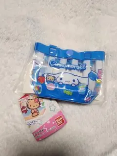 シナモロール プールバッグ風ミニポーチ　ガチャ