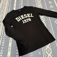 DIESEL ロゴプリント 長袖Tシャツ ブラック