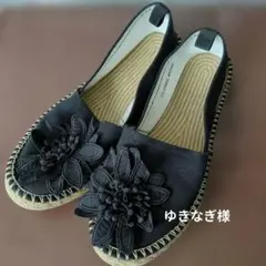 ゆきなぎ様グローバルワーク　フラットシューズ　シューズ　フラワー軽量　Sサイズのサムネイル