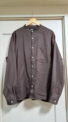 kutir ブラウン ボタンアップシャツL