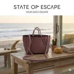 極美品 ステイトオブエスケープ 2way ショルダー バッグ くすみピンク 希少のサムネイル