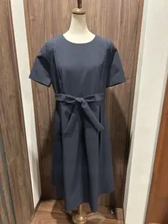 【極美品】ワコールマタニティL　ネイビーワンピース