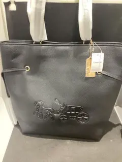 【P-242】新品 COACH トートバッグ ブラックCA200