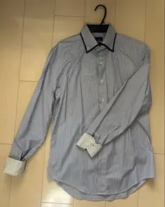 ZARA MAN スリムフィット ワイシャツ 青白ストライプ