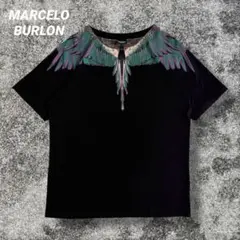 MARCELO BURLON Tシャツ　フェザー　ペイント　ブラック　L 美品 2026年最新】MARCELO BURLON カラー：ブラック系 メンズ Tシャツの人気
