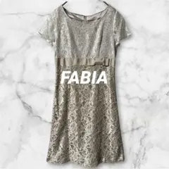 T143＊ファビア レース ワンピース リボン ドレス フォーマル Sのサムネイル