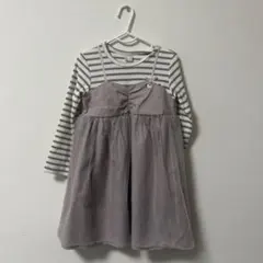 プティマイン　長袖チュールチュニック110