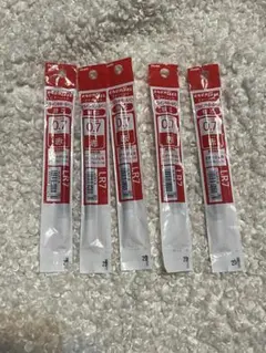 【新品未開封】ボールペン替え芯 LR7 赤 0.7mm 5本セット