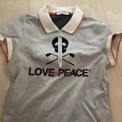 マークアンドロナ ポロシャツ ♡ 水色 ピンク スカル柄 ハイドロゲンお