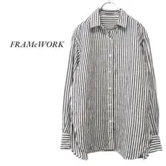 極美品★FRAMeWORK｜23SS フレンチリネンレギュラーシャツ 麻100% 2025年最新】フレンチリネンレギュラーカラーシャツ フレーム
