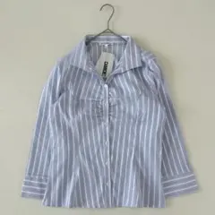 【新品未使用タグ付】ナラカミーチェ　ストレッチ　ストライプ　ブラウス　Ⅲ #97
