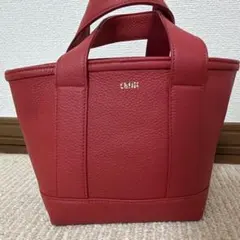 chiiiibag レッド ミニレザー トートバッグ chiiiibag レッド ミニレザー トートバッグ - メルカリ