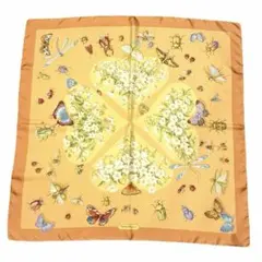 Salvatore Ferragamoスカーフ 花 蝶 てんとう虫 シルク 美品 - メルカリ