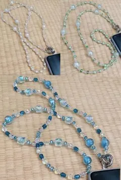ハンドメイド ビーズ スマホストラップ　1点のご金額