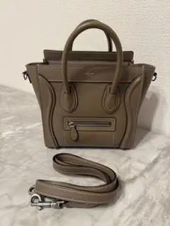 CELINE(セリーヌ) ラゲージ ファントム トートバッグ スエード カーキ