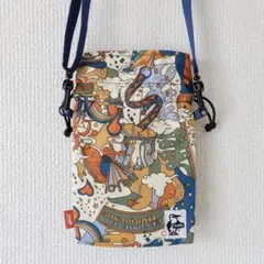 CHUMS 巾着 サコッシュ 総柄 コンパクト