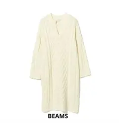 B:MING by BEAMS / アラン スリット ワンピース オフホワイト