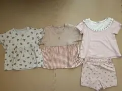 キッズ服 トップスとショートパンツセット