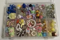 アクリルビーズ　DIY素材　手描きビーズ