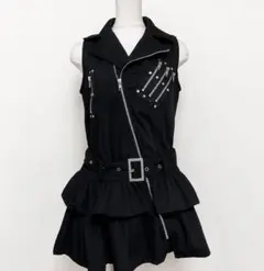美品　ACDCRAG ライダース風ノースリーブワンピースのサムネイル