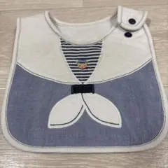 【familiar】スタイ よだれかけ セラー襟風 ブルー