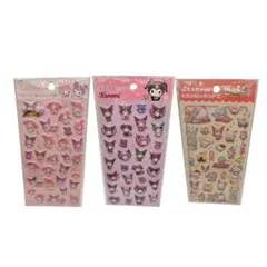 【新品】サンリオ 正規品 ぷくっとシール 3種セット マイメロ クロミ ぷっくり