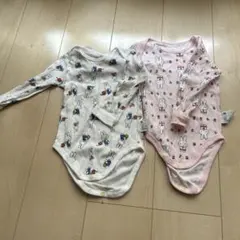 ミッフィー柄ロンパース2枚セット