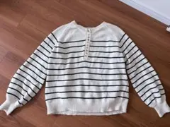 美品Sézane（セザンヌ）ボーダーニット モヘア混 ウールメタルボタンふわふわ 2026年最新】CEZANNE ニット・セーターの人気アイテム - メルカリ