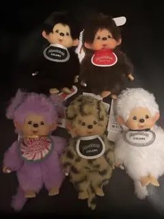 Monchhichi COLORS ぬいぐるみ キーチェーン 5体セット