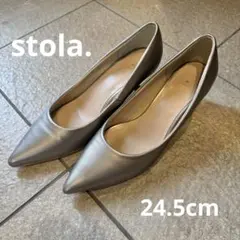 stola. パンプス Lサイズ(24.5cm) シルバー オケージョン 結婚式のサムネイル