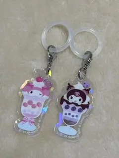 サンリオキャラクターズ ふらっとめじるしアクセサリー　パフェ　クロミ　マイメロ