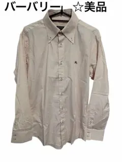 バーバリー　長袖　シャツ　M サイズ　美品　ピンク