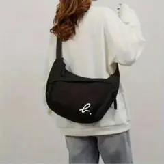 アニエスベー　ボディバッグ　ショルダーバック　ブラック　b.ロゴ