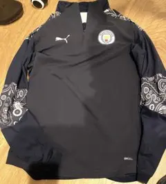 マンチェスター・シティ プーマ製 長袖ウェア S サイズ ネイビー ペイズリー柄