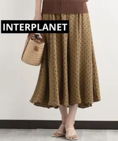 INTERPLANET ドットワッフルリバーシブルフレアースカートのサムネイル