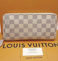 【美品】ルイヴィトン　ダミエ　アズール　ジッピーウォレット☆鑑定済み