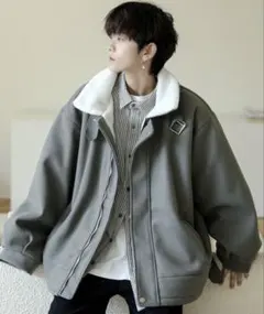 neos ネオス　ビッグシルエット 裏ボア バルーンスリーブコート　ブルゾン